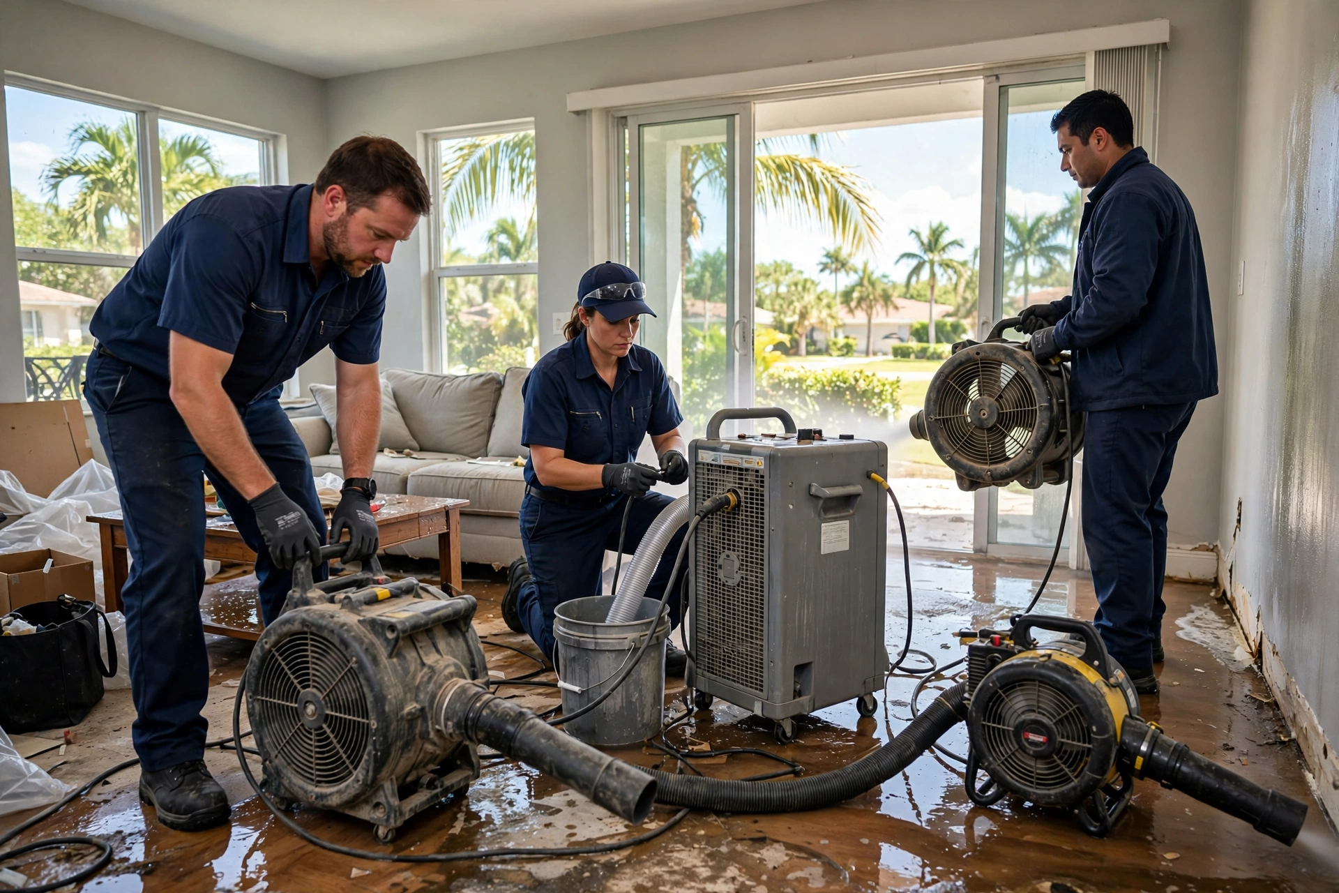 DryOut Inc headquarters team in Orlando, Florida, ready for water damage calls